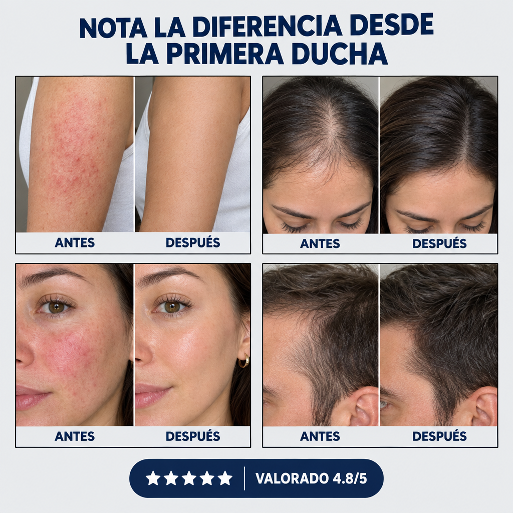 Antes y después en piel y pelo